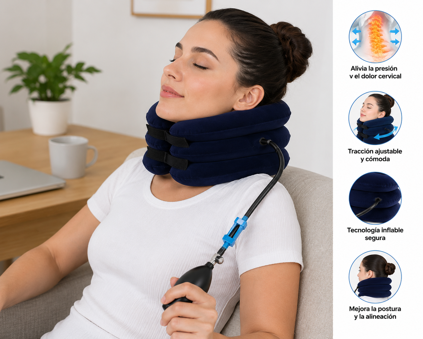 Cojin Inflable Plegable Alivia Dolor